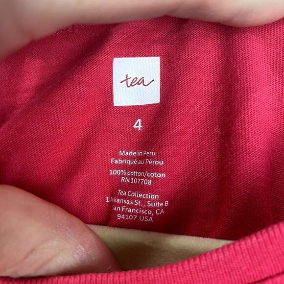 Tea Collection Rosemarkie Graphic Dress Pink Deer 4 - Picture 2 of 8